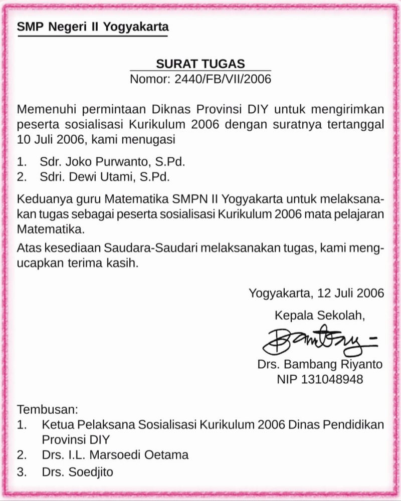 8 Contoh Surat Dinas Resmi Yang Baik Dan Benar (Struktur Lengkap)