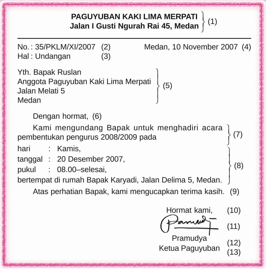 Bagian Bagian Surat Resmi Dan Contohnya - Dokumen Hanna