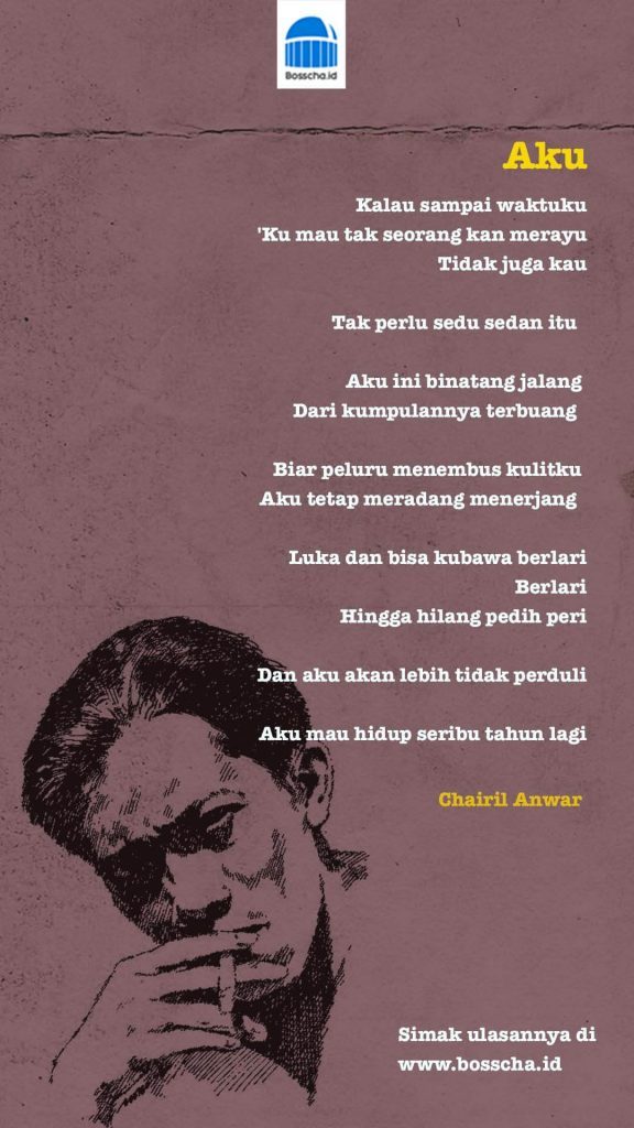 Puisi  Aku  Karangan Chairil Anwar