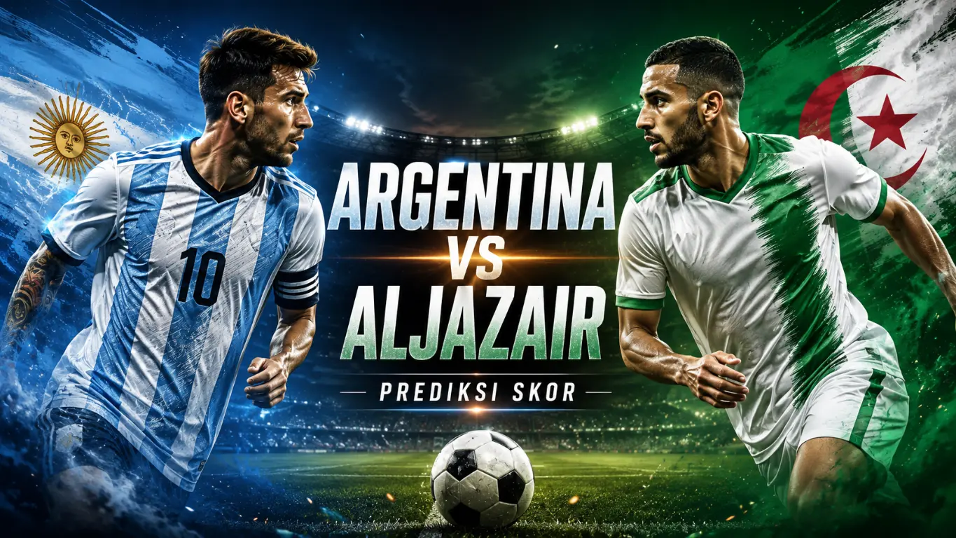 Ilustrasi Argentina vs Aljazair