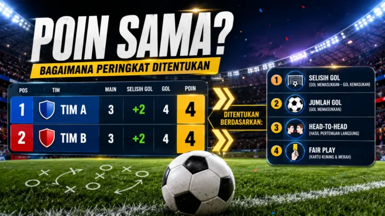 Ilustrasi aturan Jika Poin Sama di Fase Grup Piala Dunia