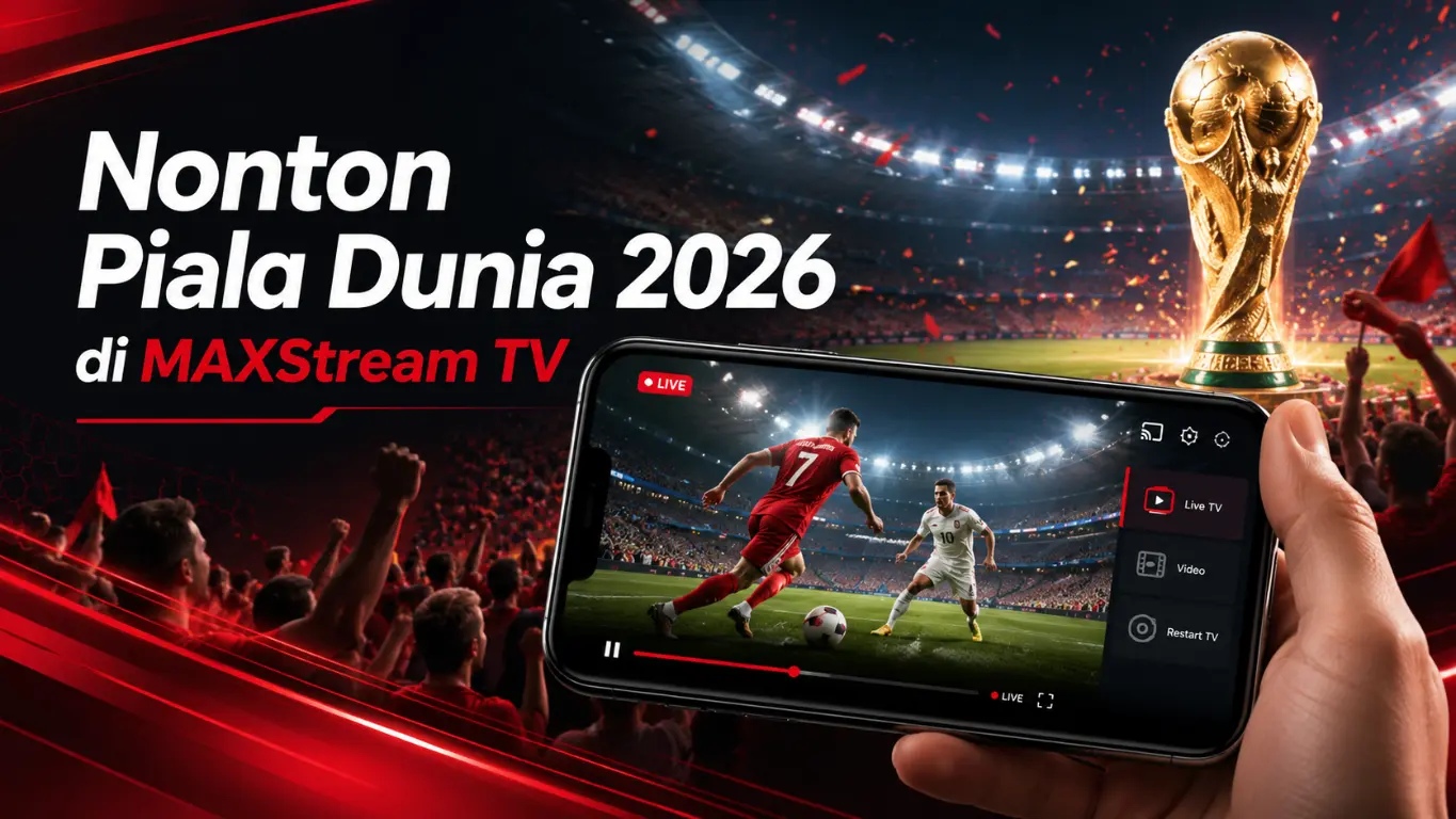 Ilustrasi nonton piala dunia di MAXStream TV