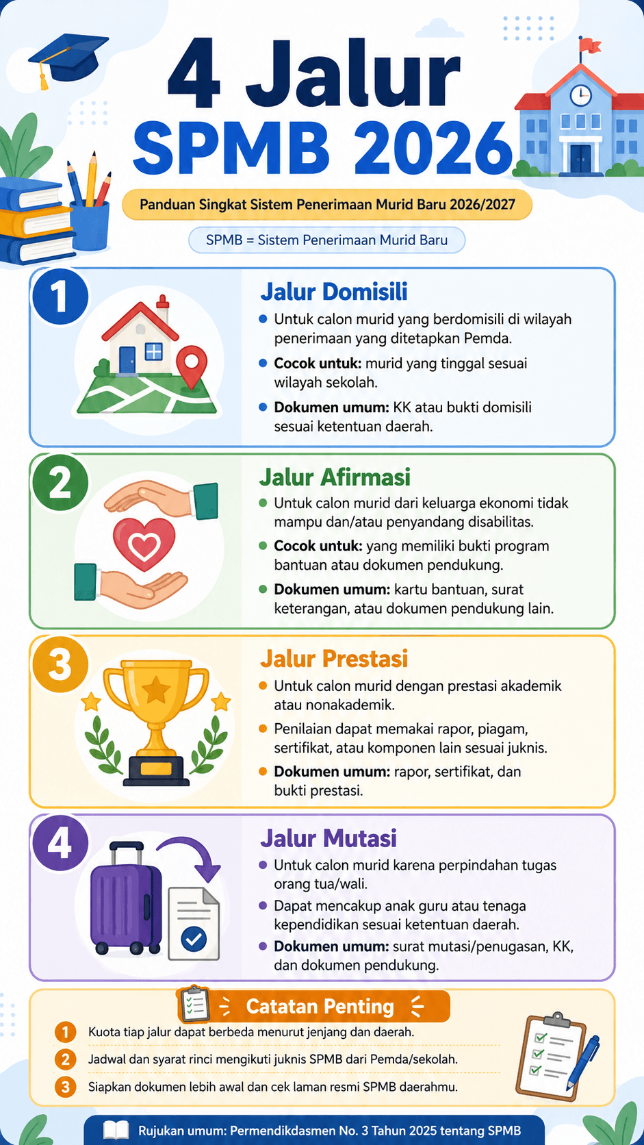 4 Jalur SPMB 2026